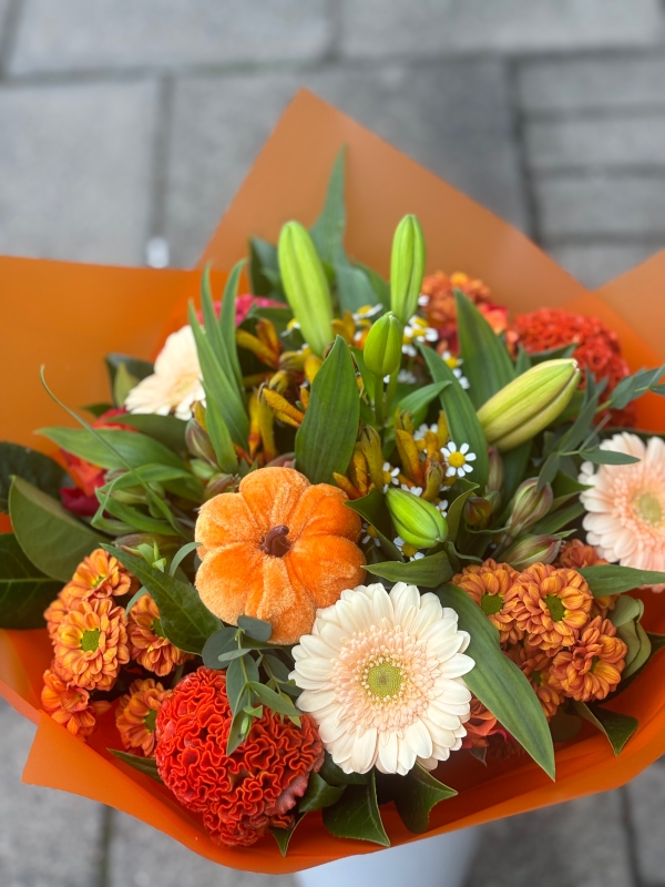 Pumpkin Spice Gift Wrapped Bouquet