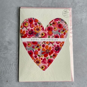 Happy Anniversary Heart Greetings Card