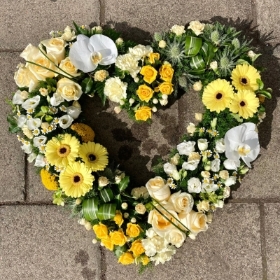 Lemon and White Grouped Heart Tribute