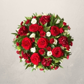 Red and White Posy TributeA