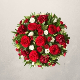 Red and White Posy TributeA