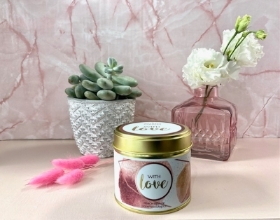 With Love Scented Tin Candle